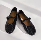 Woven Leather Ballerina Flat