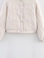 Quilted Jacket with Flower Patches