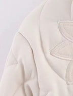 Quilted Jacket with Flower Patches