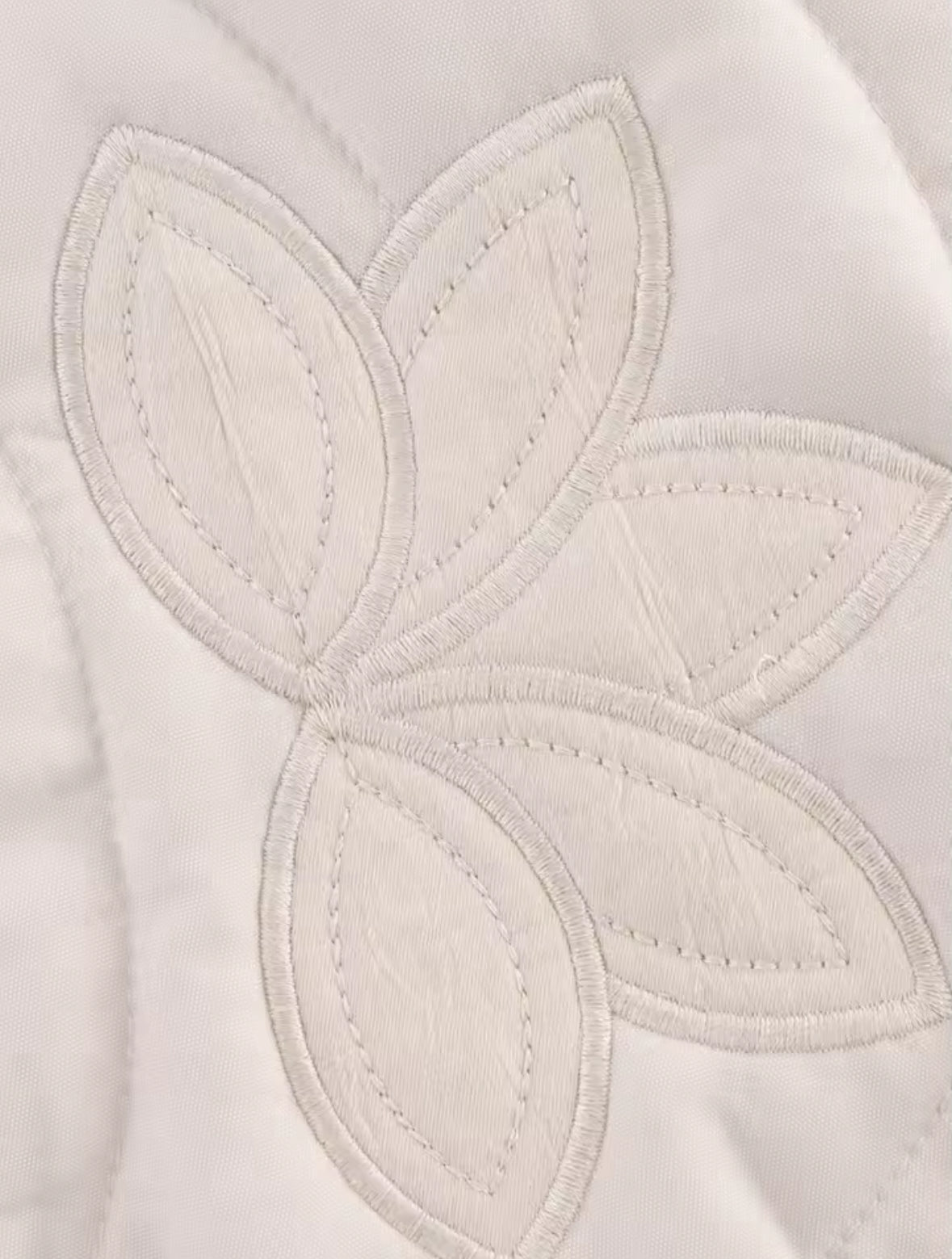 Quilted Jacket with Flower Patches