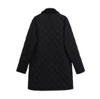 Quilted Corduroy Trim Coat