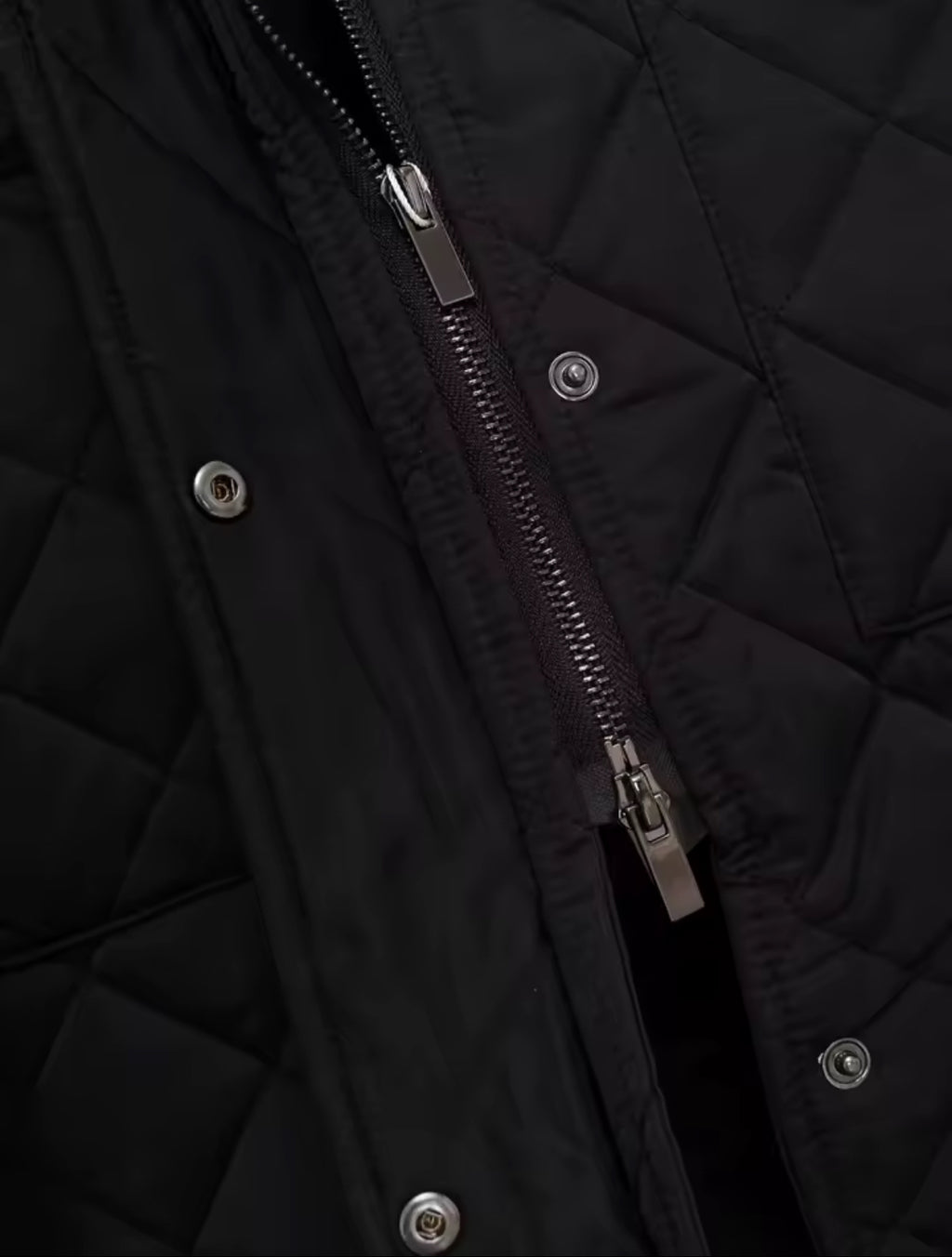 Quilted Corduroy Trim Coat