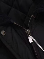 Quilted Corduroy Trim Coat