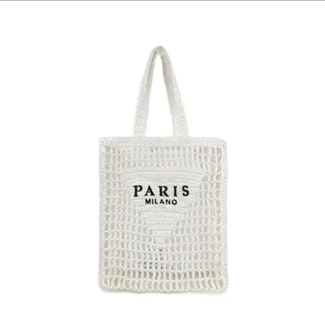 Raffia Straw Hollow Out Square Tote Bag