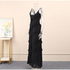 Ruffles Chiffon Long Dress