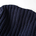 Navy Chunky Knit Cardigan