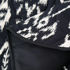 Black Print Quilted Boho Jacket