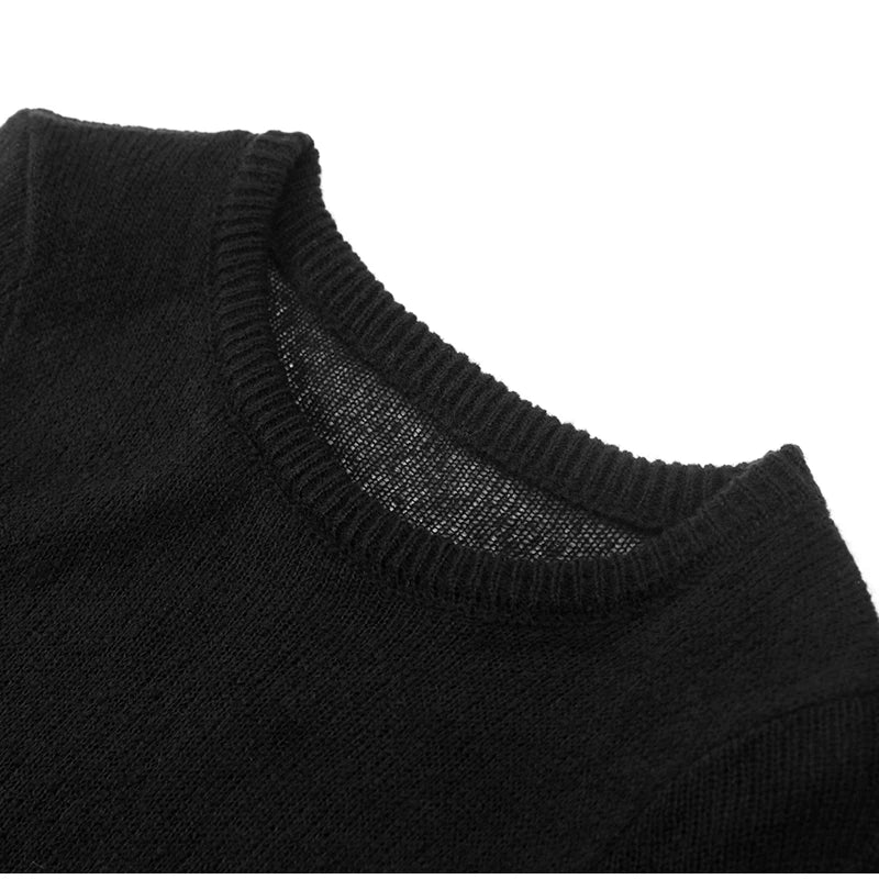 See Through Shoulder Padded Sweater