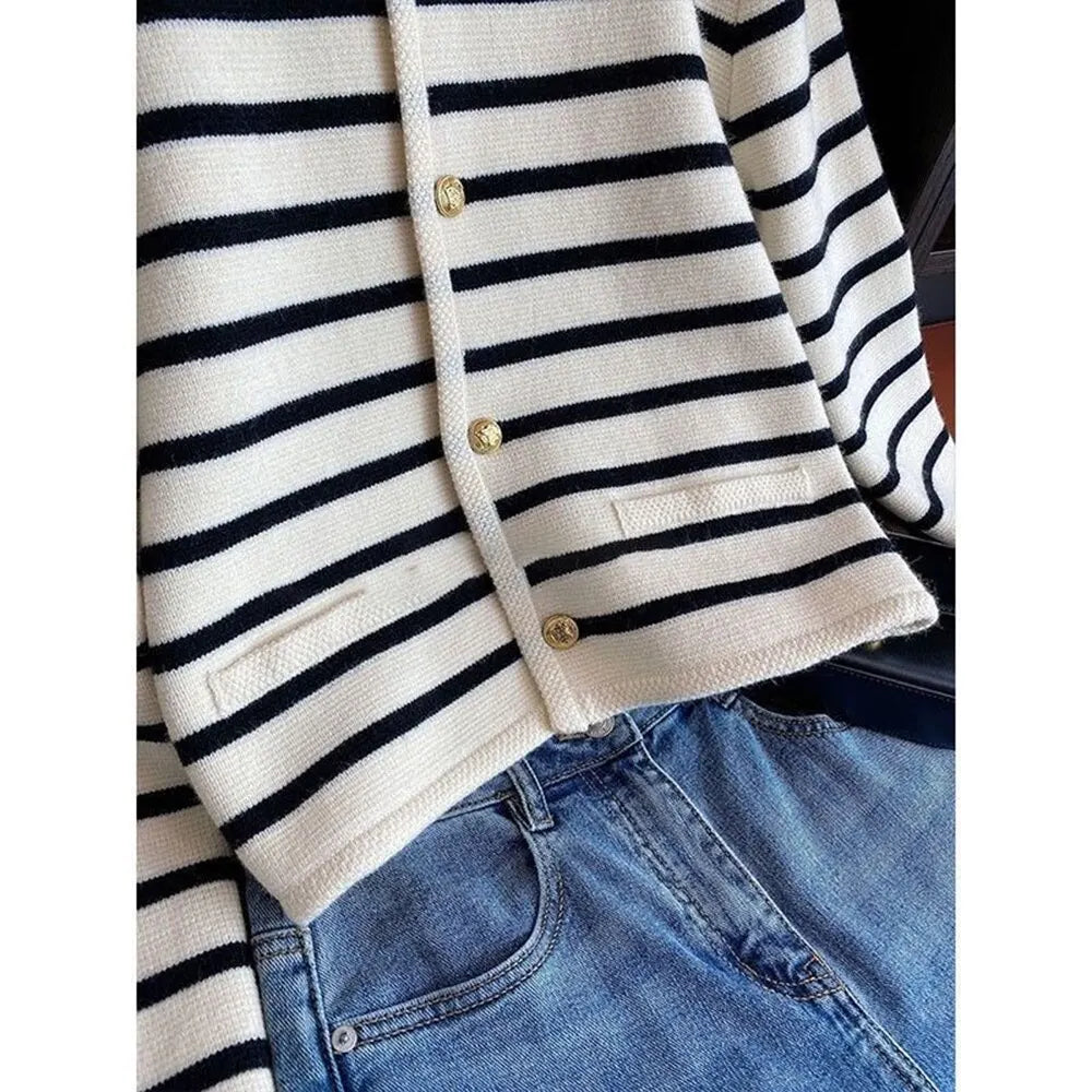 Stripes Sweater Cardigan