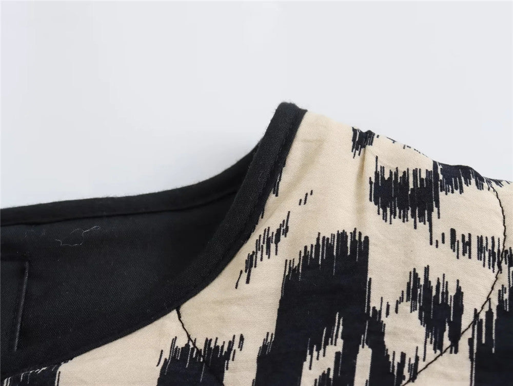 Print Quilted Boho Jacket