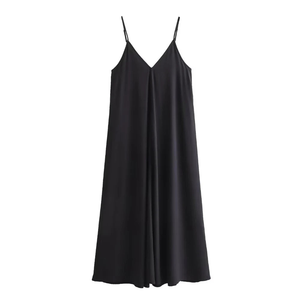 V Neck Slip Long Dress