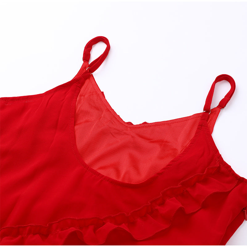 Ruffles Chiffon Long Dress