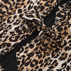 Leopard Print Gilet with Ties