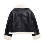 Faux Shearling Cropped Coat