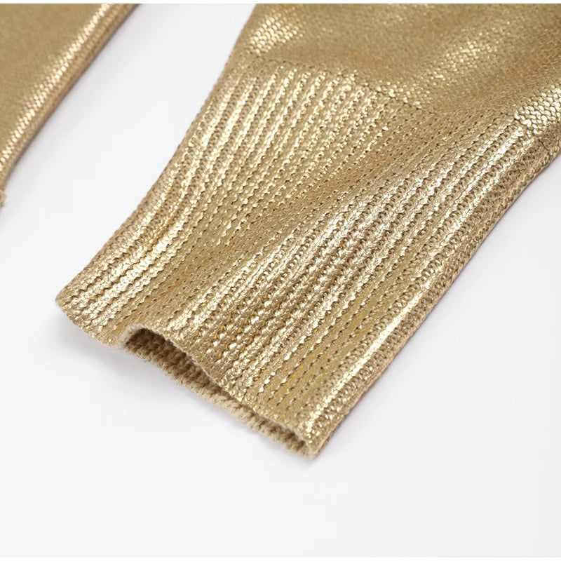 Gold Long Sleeves Sweater