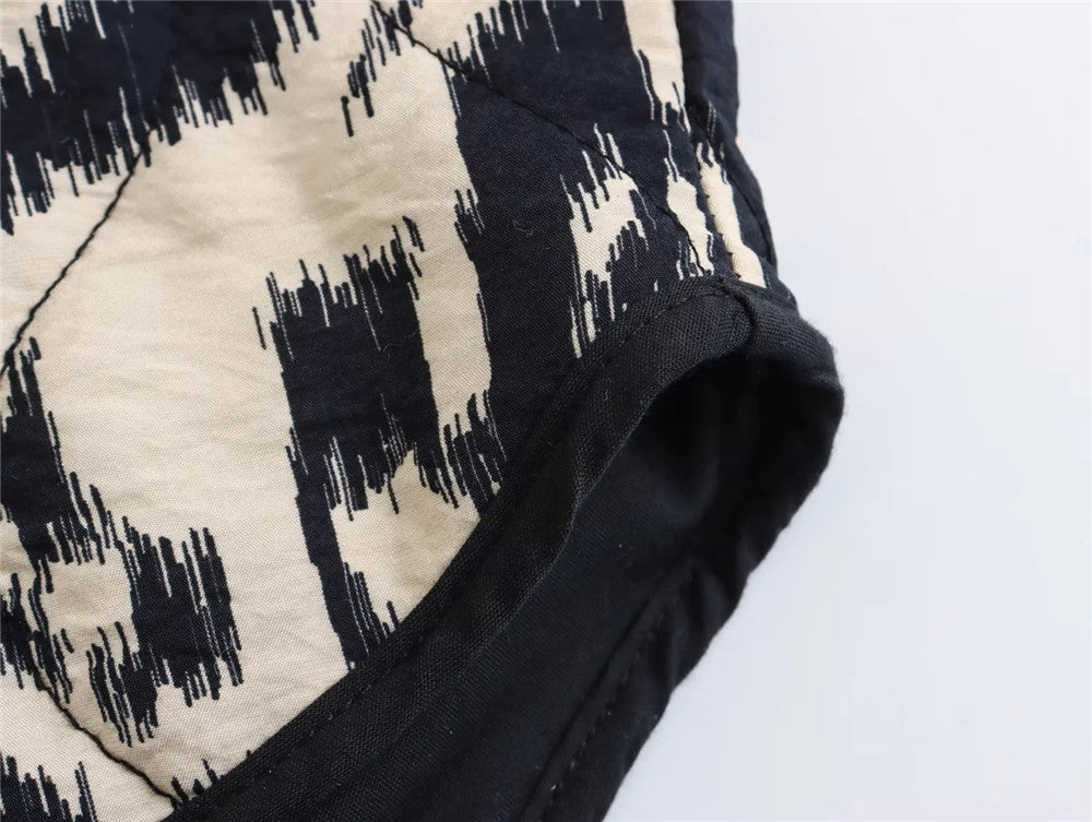 Print Quilted Boho Jacket