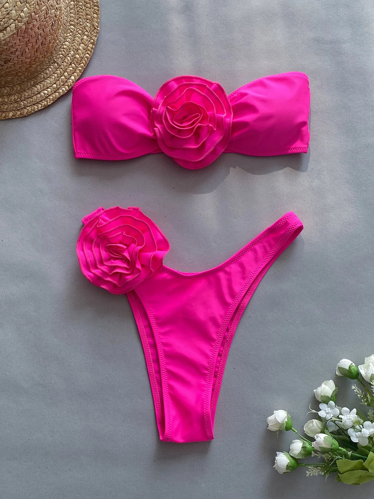 3D Flower Bikini 2 Piece Set The Style Manager
