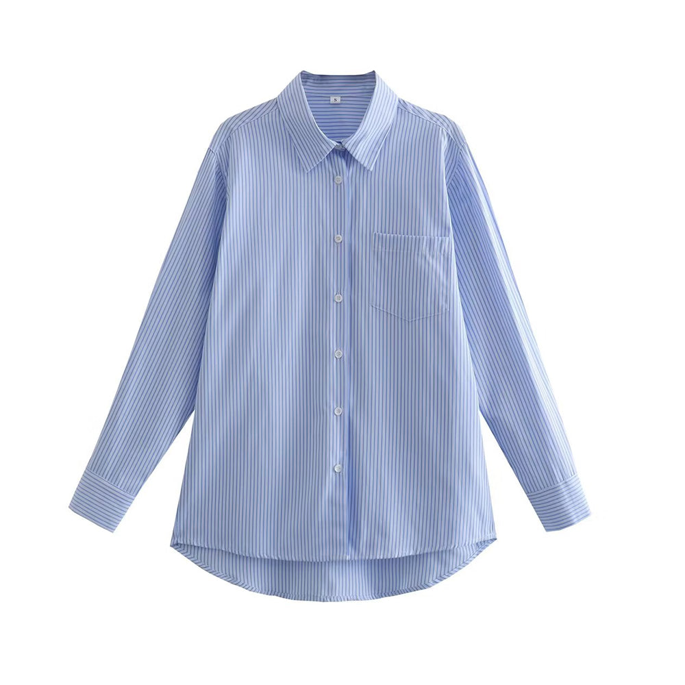 Shorts & Shirt  Co-Ord Blue Pinstripe