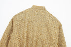 Gold Sequins Bomber Jacket