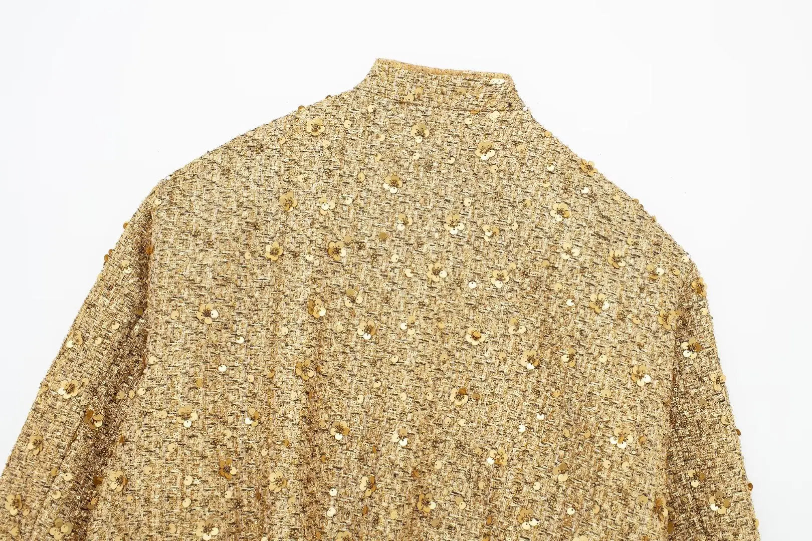 Gold Sequins Bomber Jacket