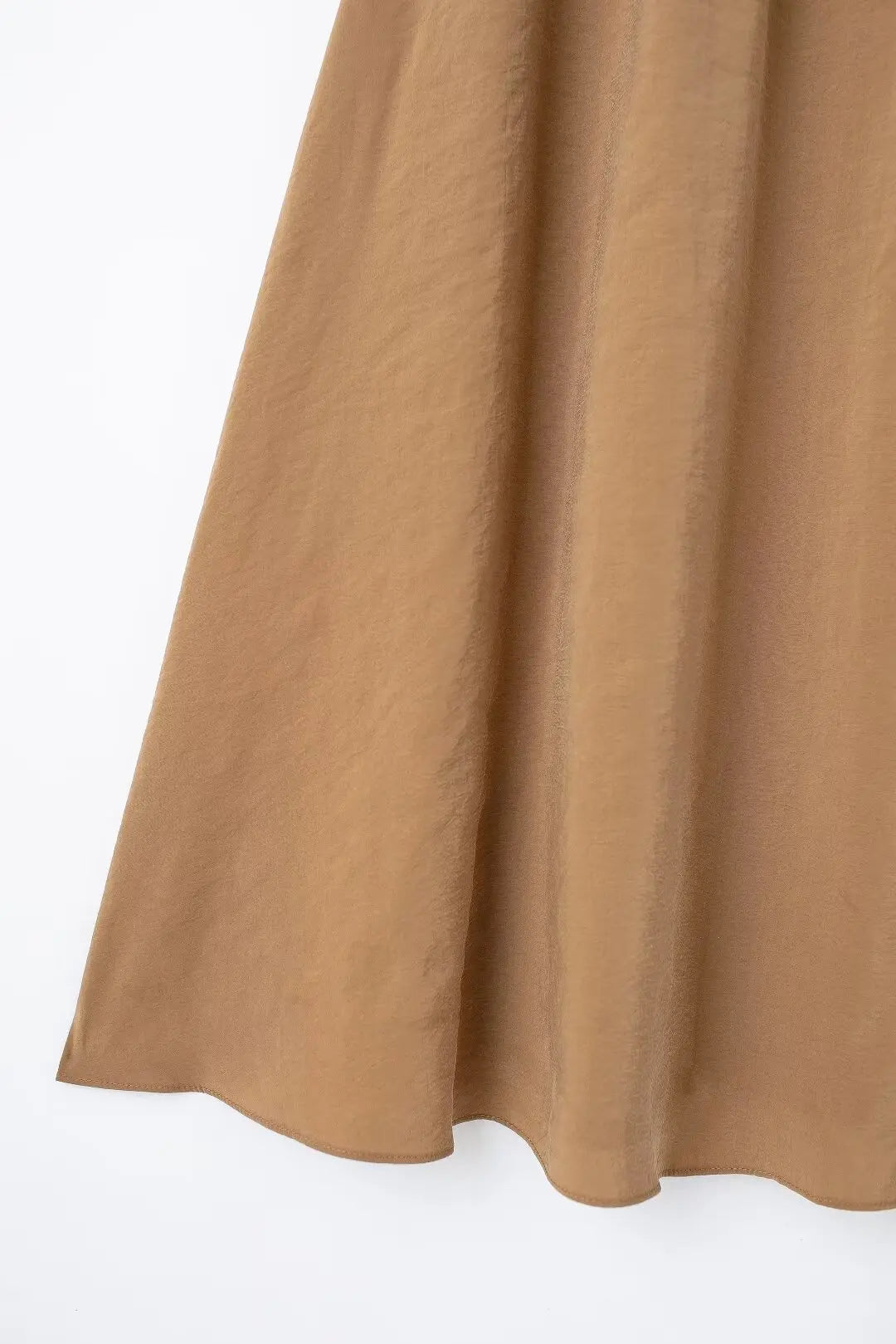 Brown Smock Low Back Midi Dress