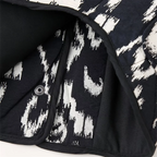 Black Print Quilted Boho Jacket