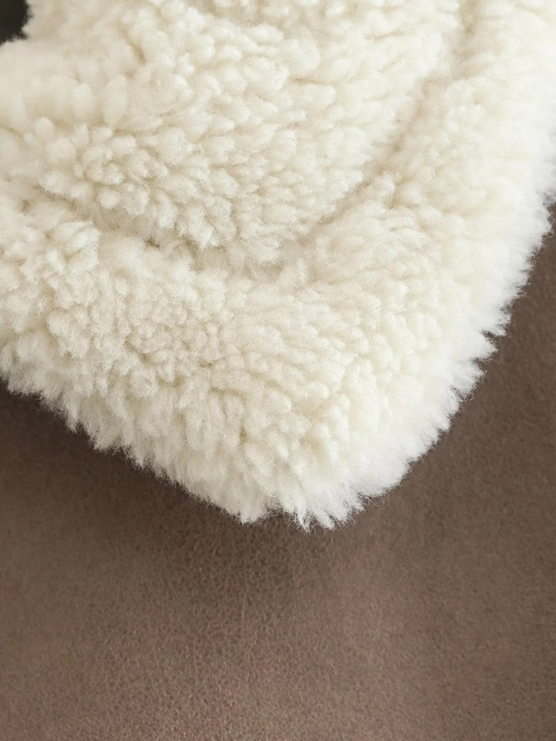 Faux Suede Fur Gilet Aviator Waistcoat