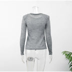 See Through Shoulder Padded Sweater
