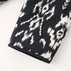 Black Print Quilted Boho Jacket