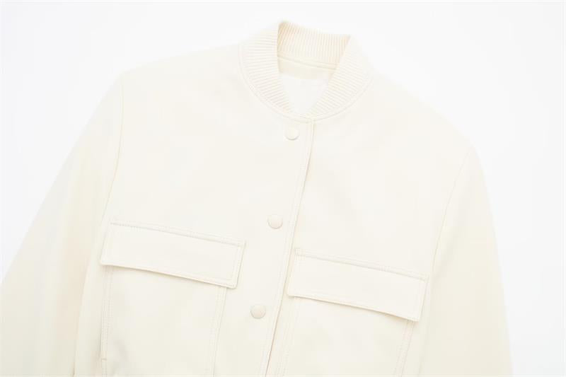 Oversized Bomber Cropped Shoulder Padded Jacket