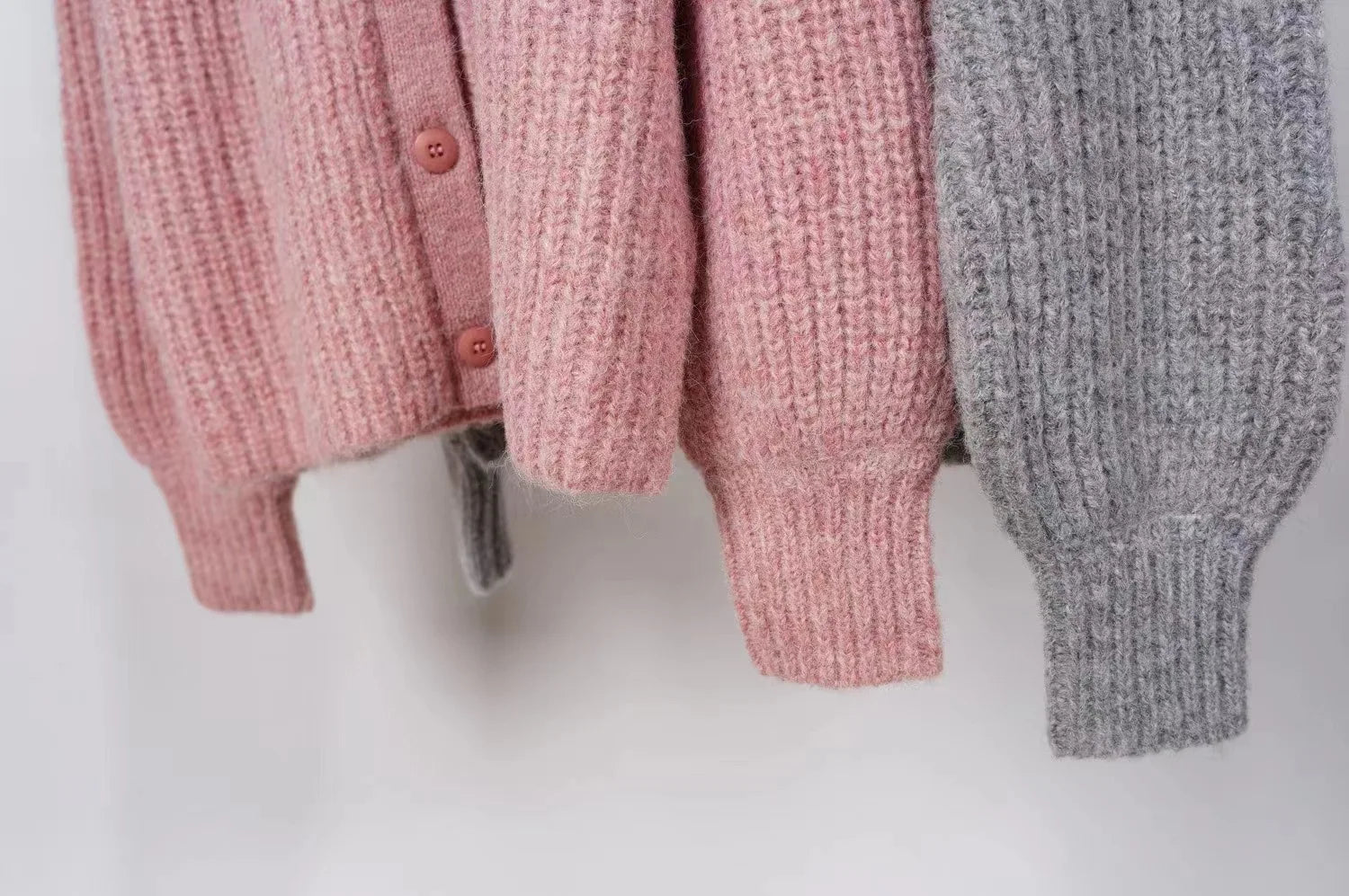 Alpaca Blend Round Neck Cardigan