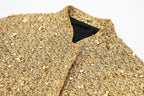 Gold Sequins Bomber Jacket