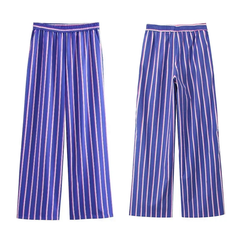 Blue Stripes Shirt & Trousers