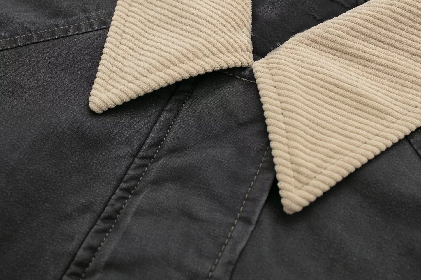 Canvas Jacket with Corduroy Collar