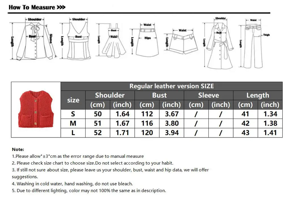 Red Knit Gilet with Gold Buttons