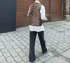 Leopard Print Gilet with Ties