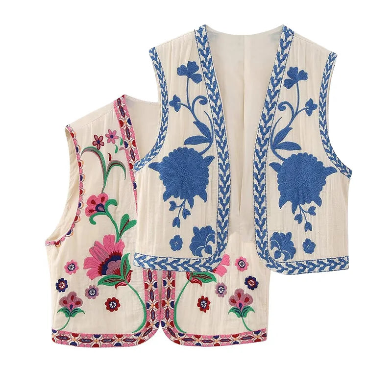 Embroidered Gilet Waistcoat