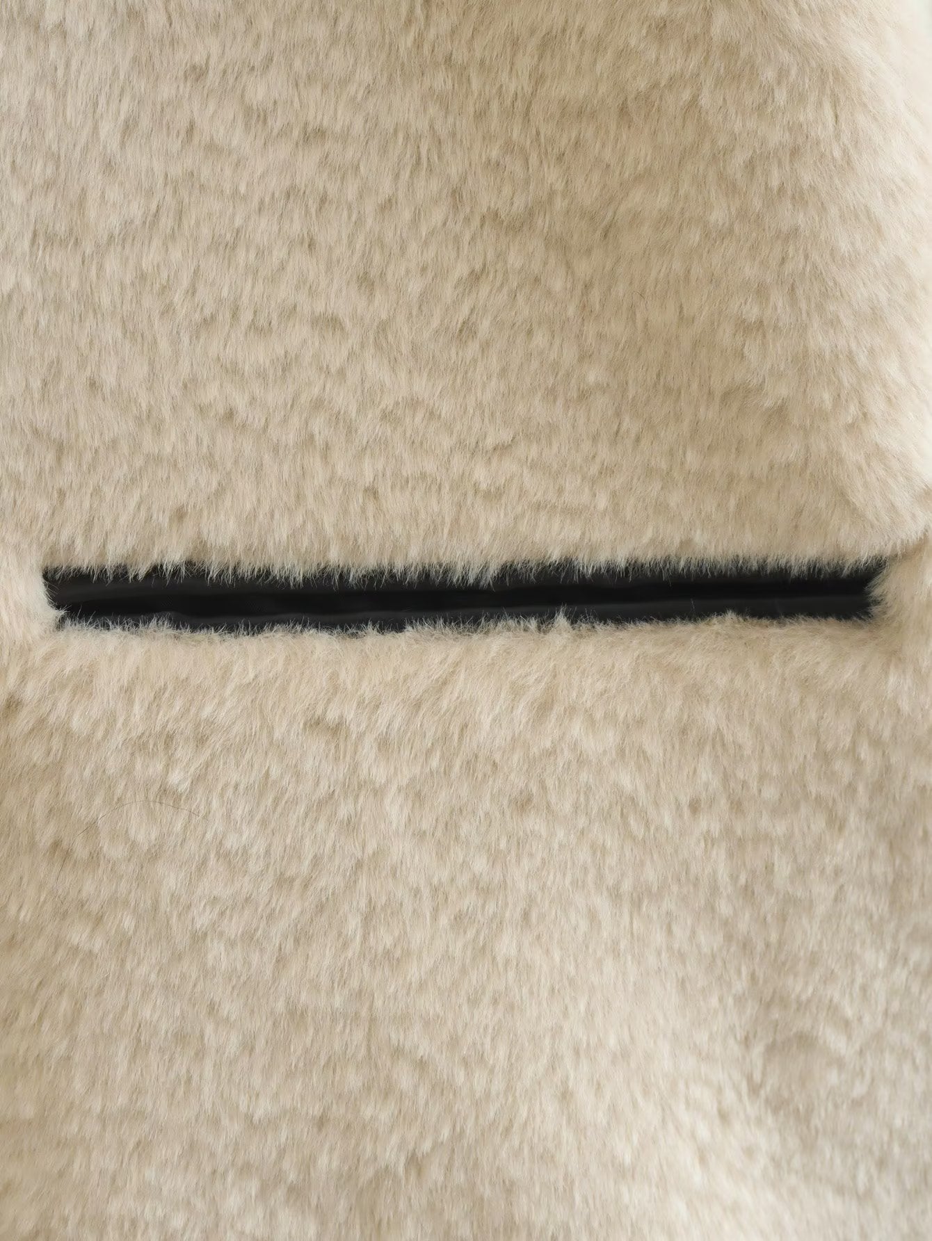 Faux Fur Fleece Single-Breasted Jacket