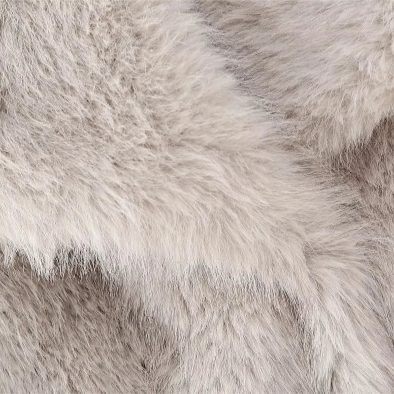 Faux Fur Long Hair Single-Breasted Short Jacket