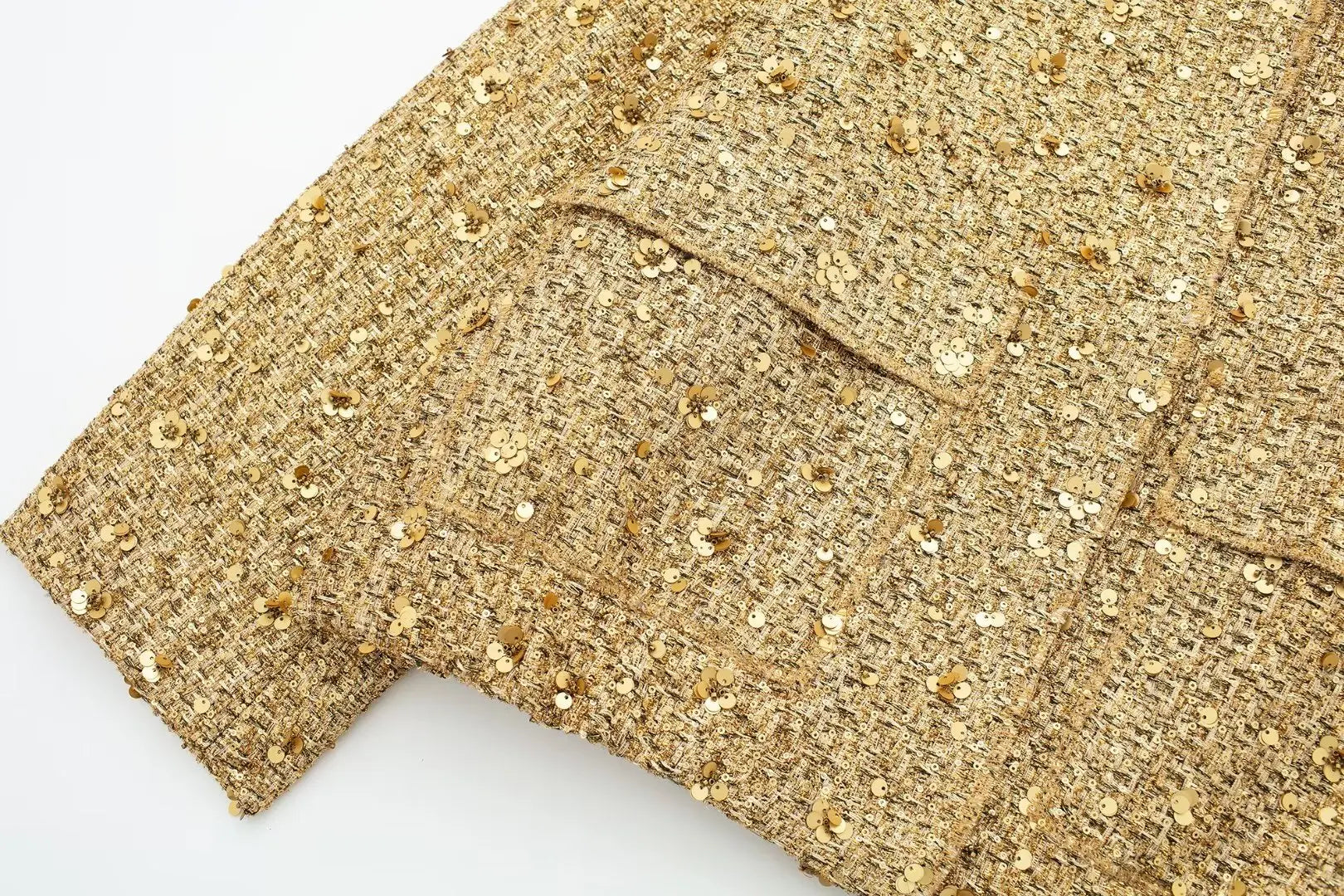 Gold Sequins Bomber Jacket