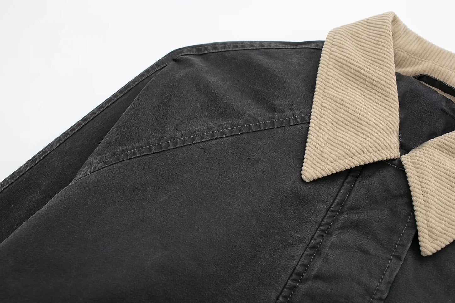 Canvas Jacket with Corduroy Collar