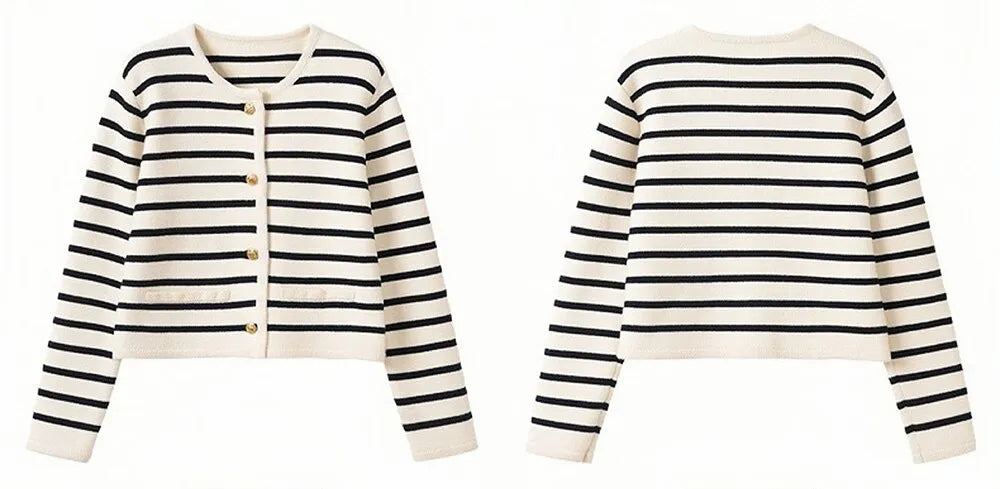 Stripes Sweater Cardigan