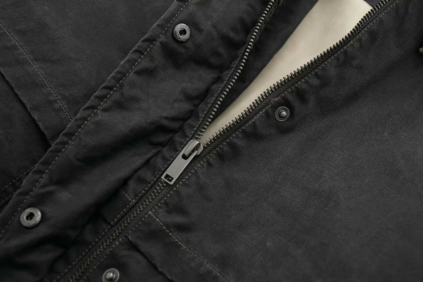 Canvas Jacket with Corduroy Collar