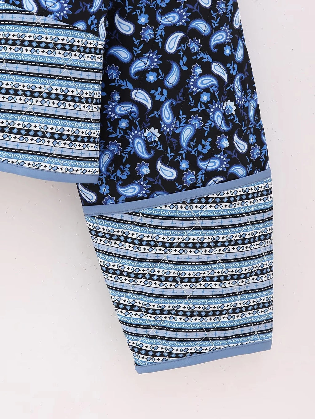 Reversible Quilted Patchwork Oversized Cropped Boho Jacket