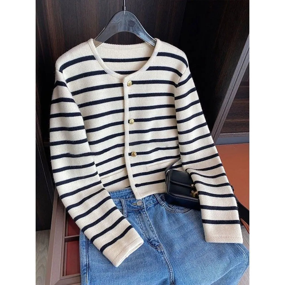 Stripes Sweater Cardigan
