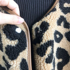 Leopard Print Fleece Oversized Jacket Coat