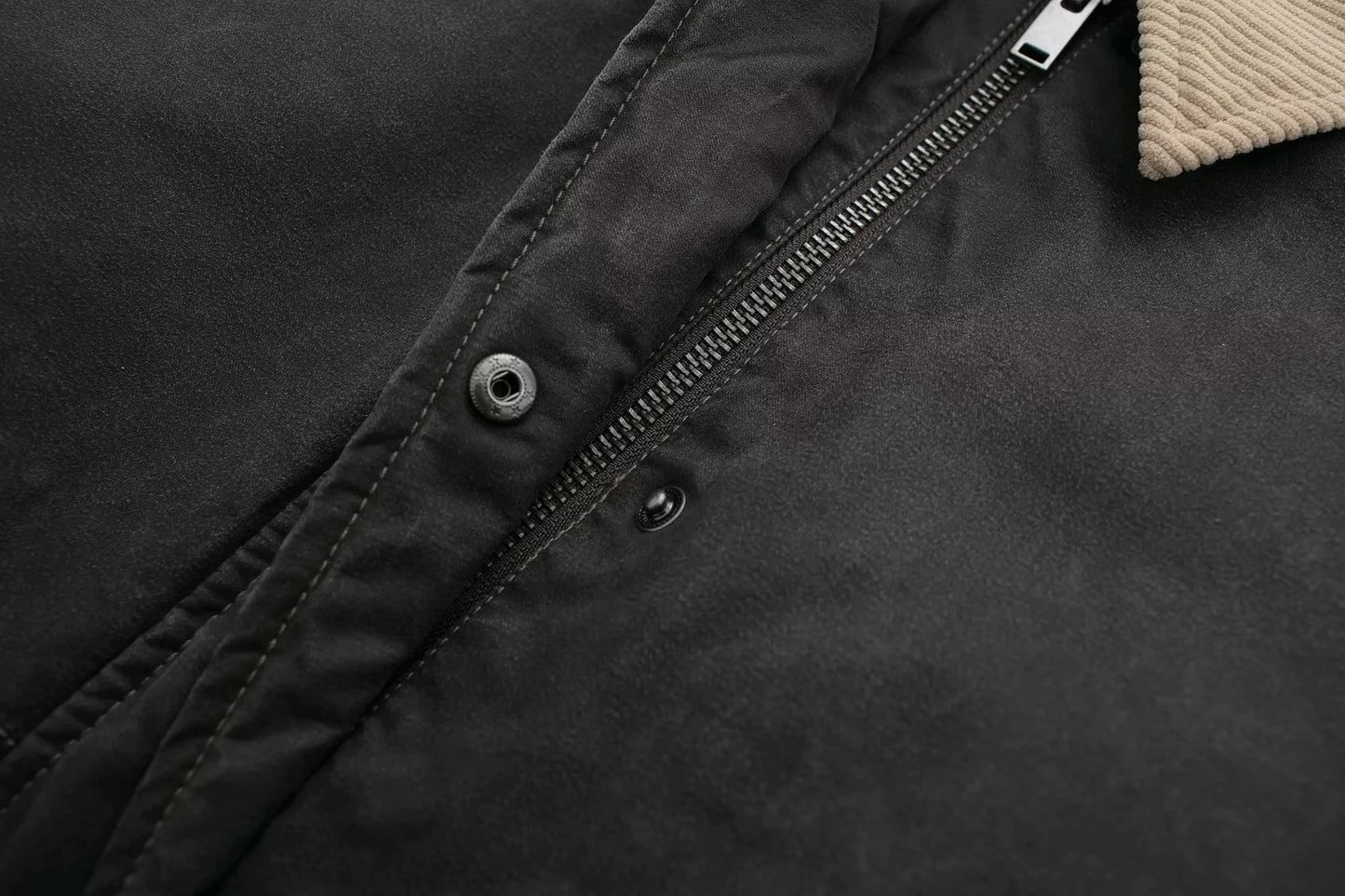 Canvas Jacket with Corduroy Collar