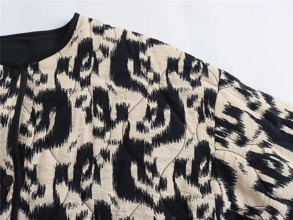 Print Quilted Boho Jacket