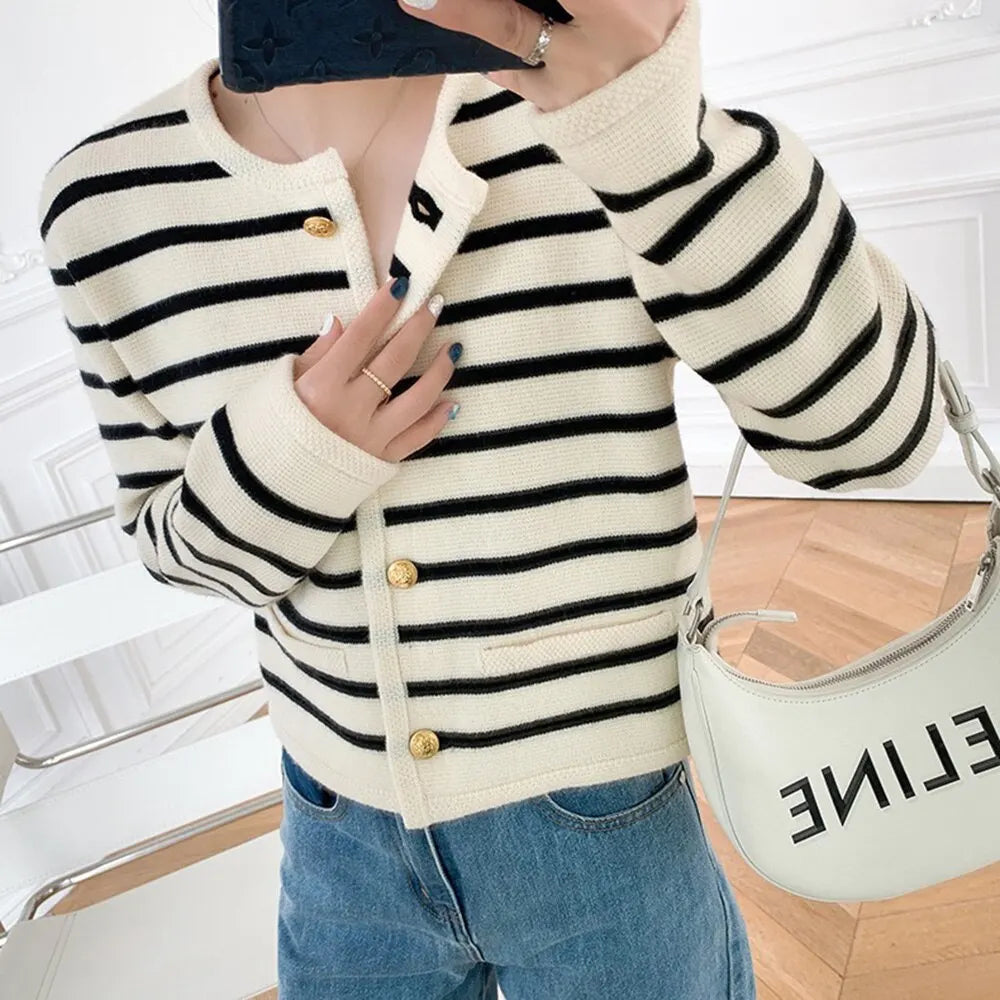 Stripes Sweater Cardigan