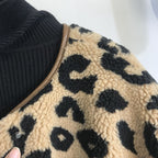 Leopard Print Fleece Oversized Jacket Coat